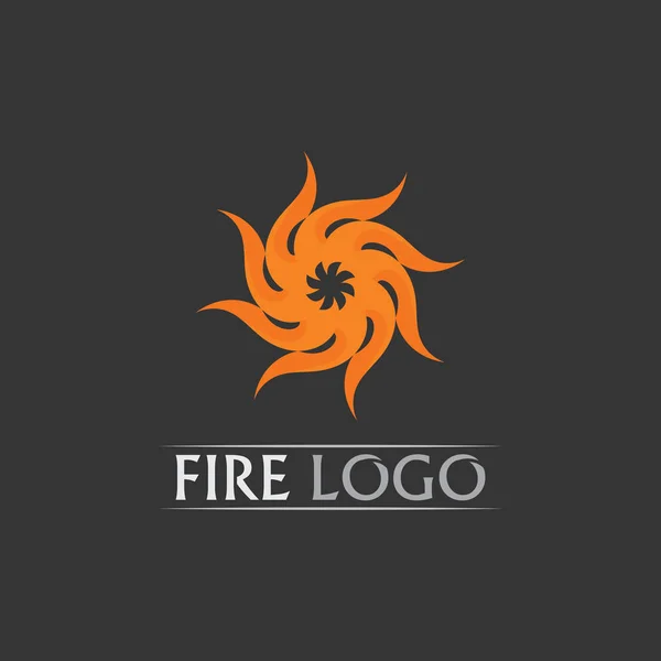 Feuer Flammenvektor Illustration Design Vorlage Feuer Logo Heiß Orange — Stockvektor