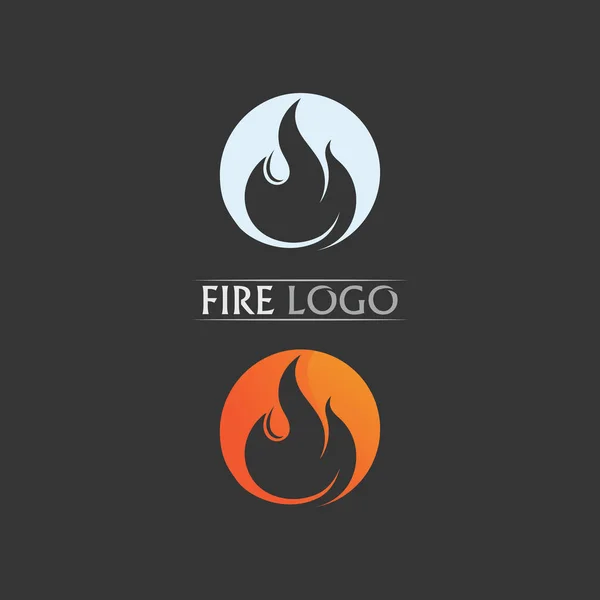 Fire Flame Vector Illustration Design Template Fire Logo Hot Orange — Archivo Imágenes Vectoriales