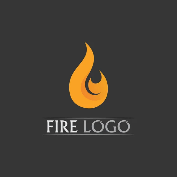 Feuer Flammenvektor Illustration Design Vorlage Feuer Logo Heiß Orange — Stockvektor