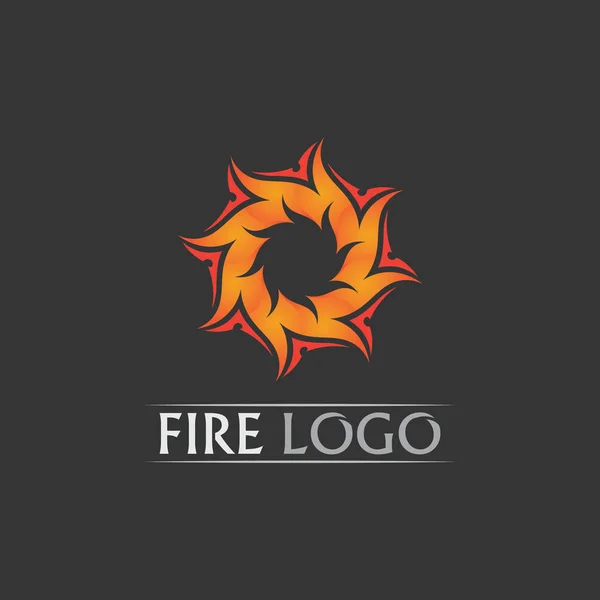 Fire Flame Vector Illustration Design Template Fire Logo Hot Orange — Archivo Imágenes Vectoriales