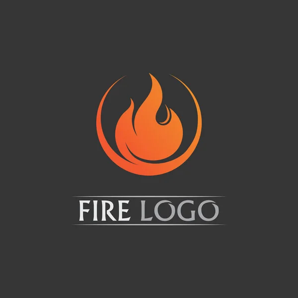 Fire Flame Vector Illustration Design Template Fire Logo Hot Orange — Wektor stockowy