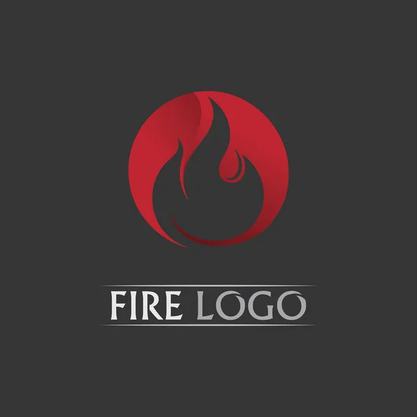 Fire Flame Vector Illustration Design Template Fire Logo Hot Orange — Wektor stockowy