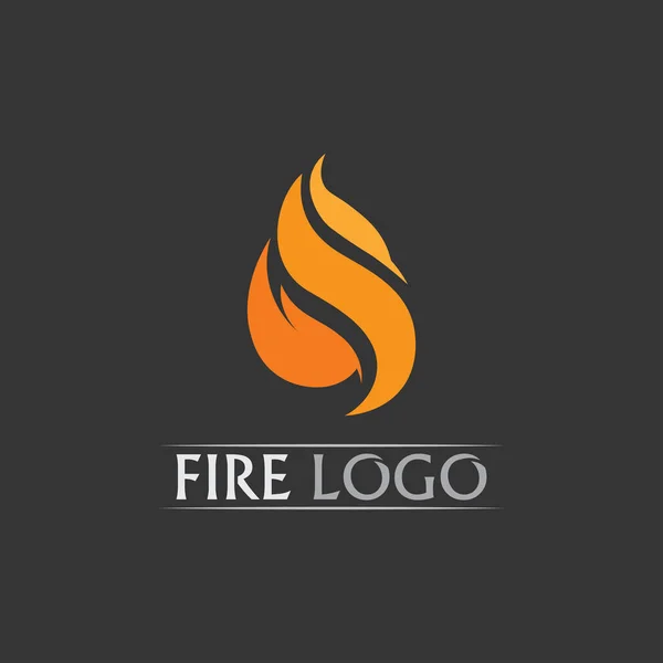 Fire Flame Vector Illustration Design Template Fire Logo Hot Orange — Stockový vektor