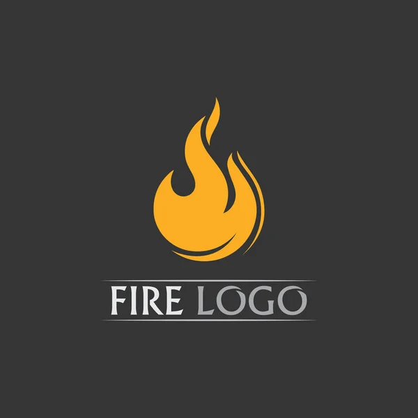 Fire Flame Vector Illustration Design Template Fire Logo Hot Orange —  Vetores de Stock