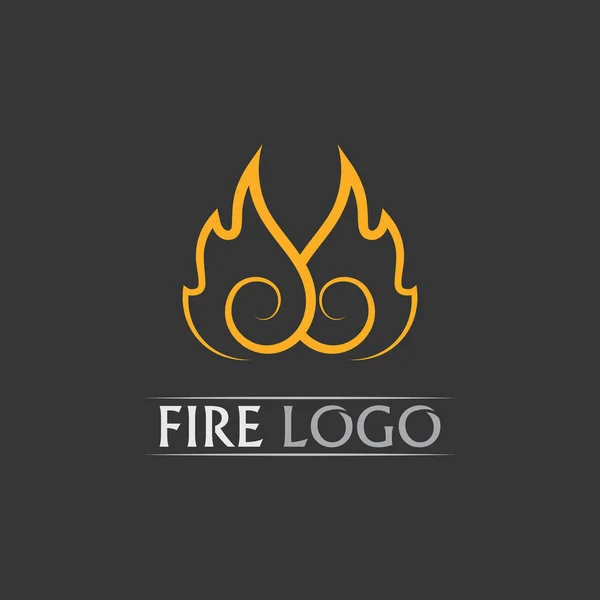Fire Flame Vector Illustration Design Template Fire Logo Hot Orange — 图库矢量图片