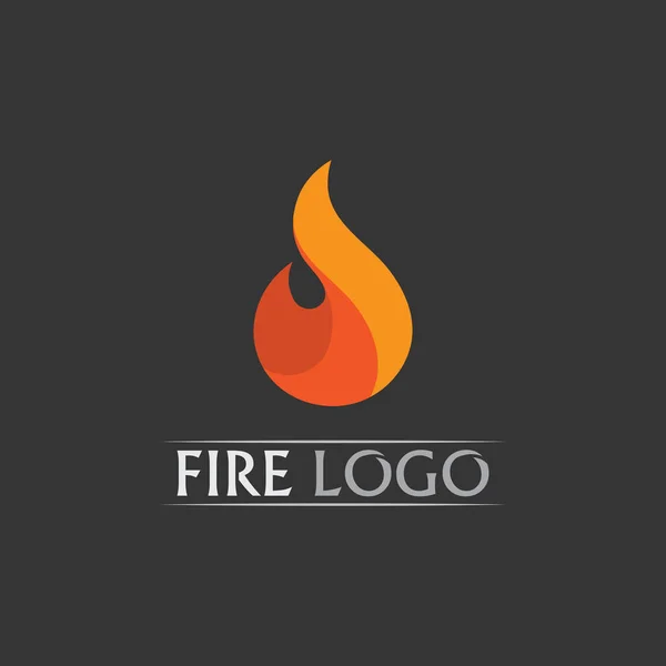 Feuer Logo Und Symbol Heißes Flammendes Element Vektor Flamme Illustration — Stockvektor