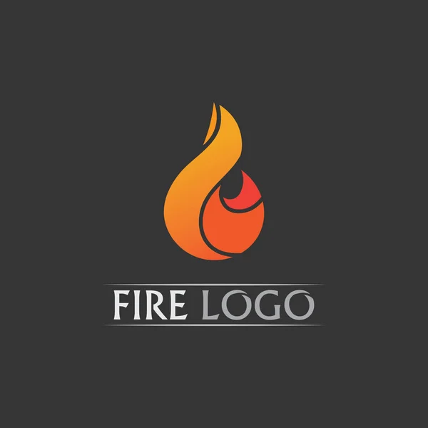 Fire Logo Icon Hot Flaming Element Vector Flame Illustration Design — Stock Vector