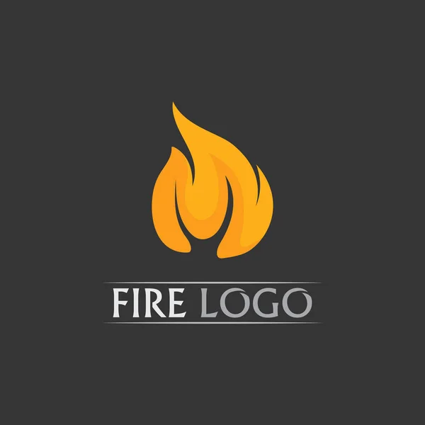 Fuoco Logo Icona Elemento Fiammeggiante Caldo Fiamma Vettoriale Illustrazione Progettazione — Vettoriale Stock