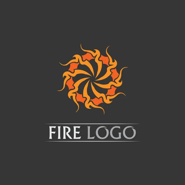 Feuer Logo Und Symbol Heißes Flammendes Element Vektor Flamme Illustration — Stockvektor