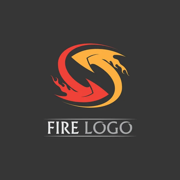 Logotipo Icono Fuego Elemento Llama Caliente Vector Llama Ilustración Diseño — Vector de stock