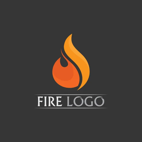 Brandlogo Pictogram Heet Vlammend Element Vector Vlam Illustratie Ontwerp Energie — Stockvector