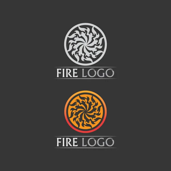 Logotipo Icono Fuego Elemento Llama Caliente Vector Llama Ilustración Diseño — Vector de stock