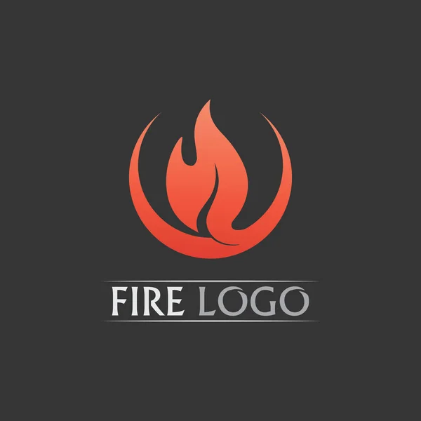 Feuer Logo Und Symbol Heißes Flammendes Element Vektor Flamme Illustration — Stockvektor