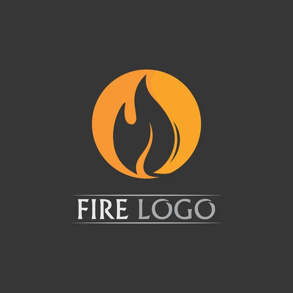 Logotipo Icono Fuego Elemento Llama Caliente Vector Llama Ilustración Diseño — Vector de stock