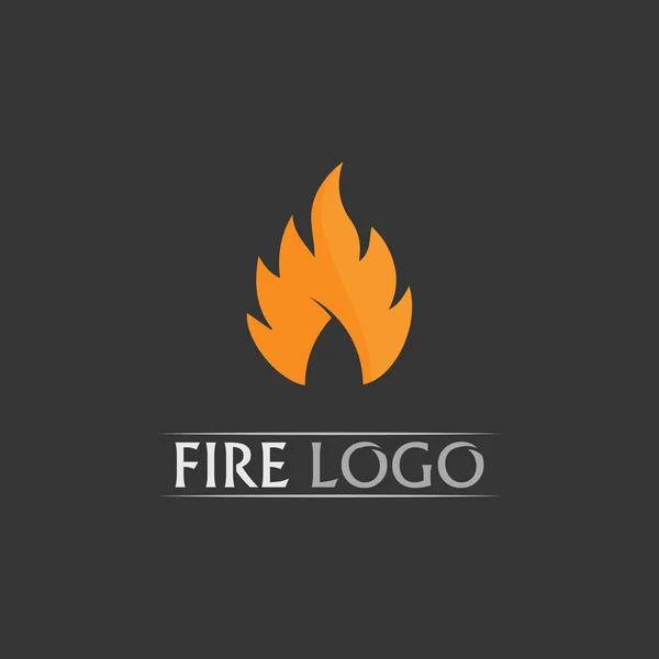 Feuer Logo Und Symbol Heißes Flammendes Element Vektor Flamme Illustration — Stockvektor