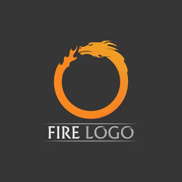 Fogo Chama Vetor Ilustração Design Modelo Poder Quente Ícone Logotipo —  Vetores de Stock