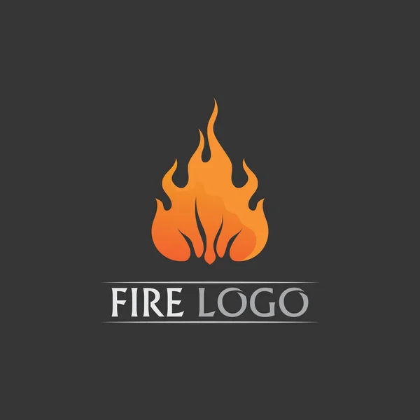 Fuego Llama Vector Ilustración Diseño Plantilla Poder Caliente Icono Logotipo — Vector de stock