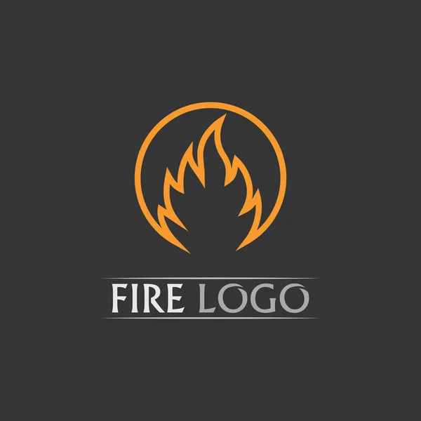 Fuego Llama Vector Ilustración Diseño Plantilla Poder Caliente Icono Logotipo — Vector de stock