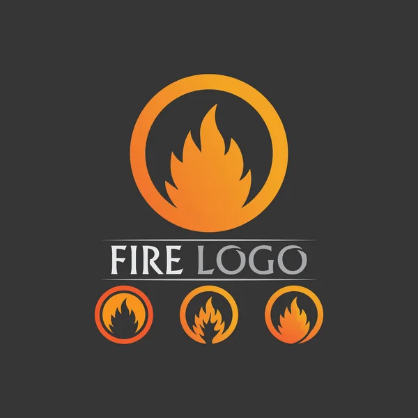 Fuego Llama Vector Ilustración Diseño Plantilla Poder Caliente Icono Logotipo — Archivo Imágenes Vectoriales