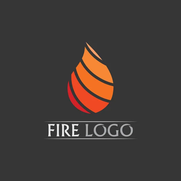 Fire Flame Vector Illustration Design Template Power Hot Icon Logo — 图库矢量图片