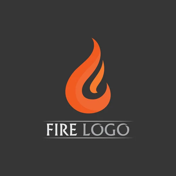 Fire Flame Vector Illustration Design Template Power Hot Icon Logo — 图库矢量图片