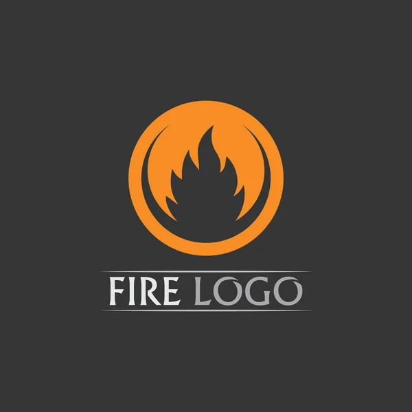 Fogo Chama Vetor Ilustração Design Modelo Poder Quente Ícone Logotipo —  Vetores de Stock