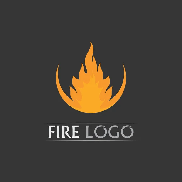 Fuego Llama Vector Ilustración Diseño Plantilla Poder Caliente Icono Logotipo — Vector de stock