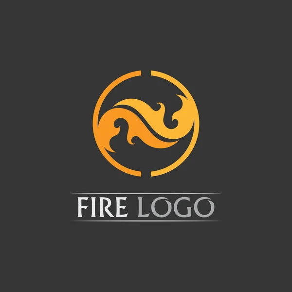 Feuer Flammenvektor Illustration Design Vorlage Macht Heiß Symbol Logo Licht — Stockvektor