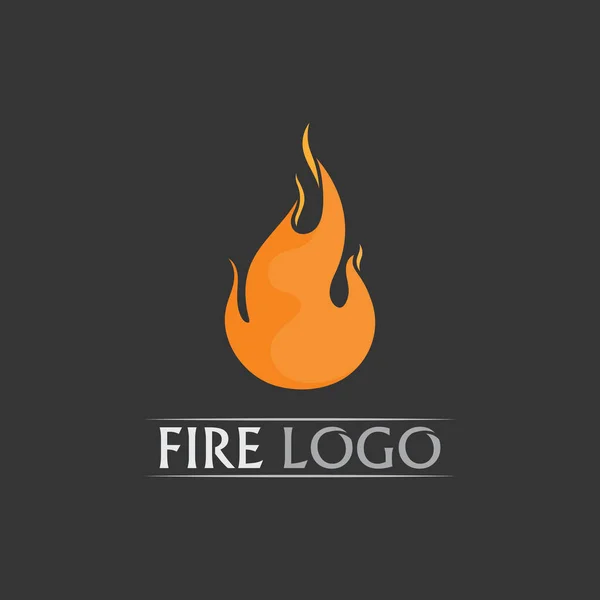 Ateş Vektörü Illüstrasyon Tasarımı Güç Şablonu Sıcak Simge Logo Işık — Stok Vektör