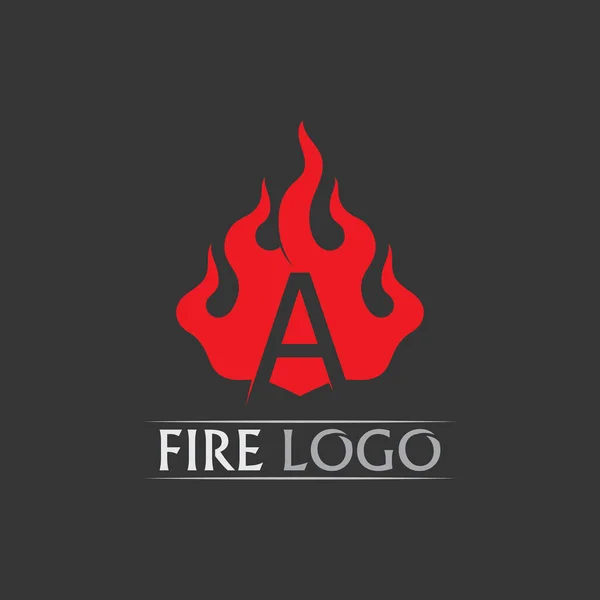 Вогняне Полум Векторні Ілюстрації Дизайн Шаблон Потужність Гарячий Піктограма Логотип — стоковий вектор