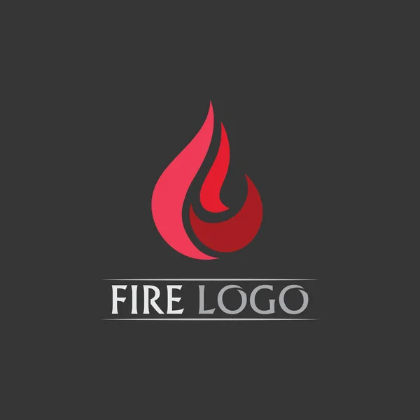 Fuego Llama Vector Ilustración Diseño Plantilla Poder Caliente Icono Logotipo — Vector de stock