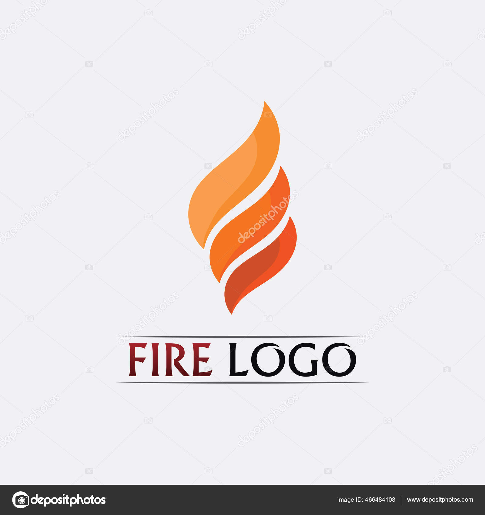 Modelo De Design De Ilustração Vetorial De Chama De Fogo Logotipo