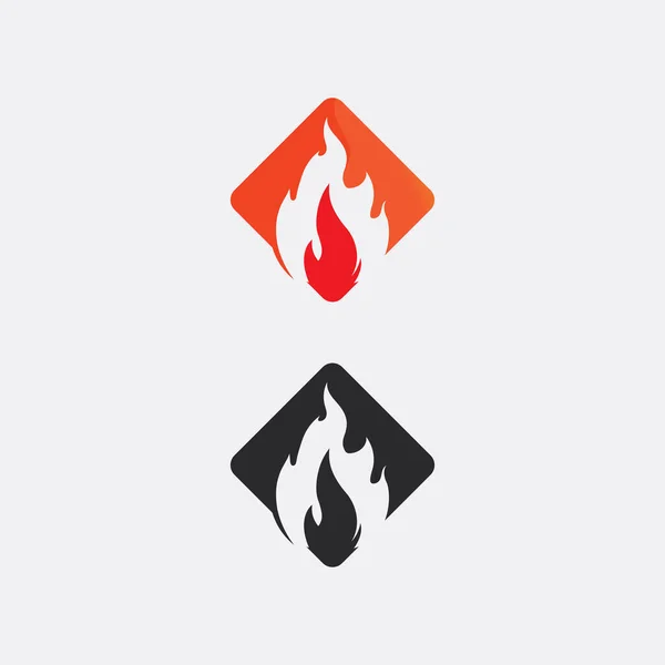 Ateş Vektörü Illüstrasyon Tasarımı Soyut Logo Ateşi Vektör Şablonu — Stok Vektör