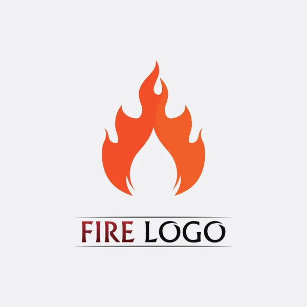 Fogo Chama Vetor Ilustração Design Modelo Abstrato Logotipo Fogo Vetor — Vetor de Stock