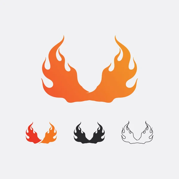 Feuer Flammenvektor Illustration Design Vorlage Abstraktes Logo Feuer Und Vektor — Stockvektor