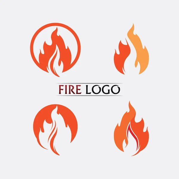 Feuer Flammenvektor Illustration Design Vorlage Abstraktes Logo Feuer Und Vektor — Stockvektor