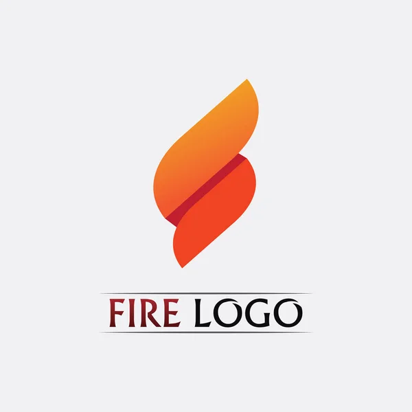 Fuego Llama Vector Ilustración Diseño Plantilla Logotipo Abstracto Fuego Vector — Archivo Imágenes Vectoriales