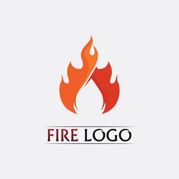 Fire Plamen Vektor Ilustrace Design Šablona Abstraktní Logo Oheň Vektor — Stockový vektor