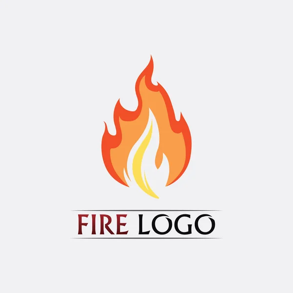 Ateş Vektörü Illüstrasyon Tasarımı Soyut Logo Ateşi Vektör Şablonu — Stok Vektör