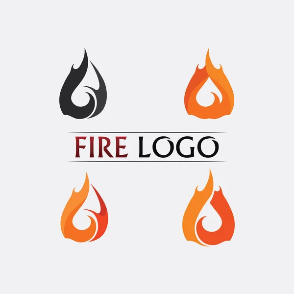 Fire Plamen Vektor Ilustrace Design Šablona Abstraktní Logo Oheň Vektor — Stockový vektor