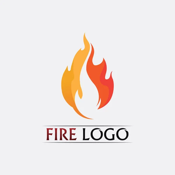 Feuer Flammenvektor Illustration Design Vorlage Abstraktes Logo Feuer Und Vektor — Stockvektor