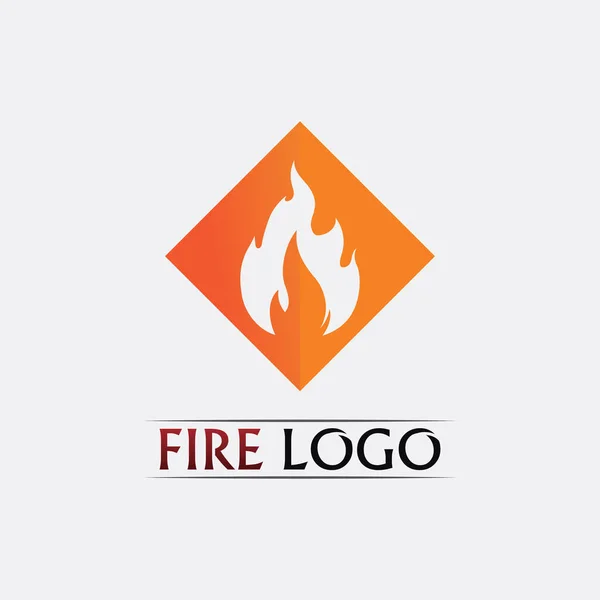 Fire Plamen Vektor Ilustrace Design Šablona Abstraktní Logo Oheň Vektor — Stockový vektor