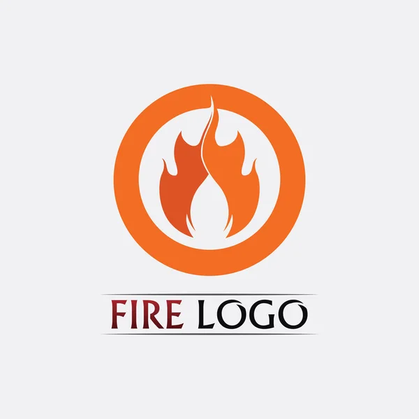 Fire Plamen Vektor Ilustrace Design Šablona Abstraktní Logo Oheň Vektor — Stockový vektor