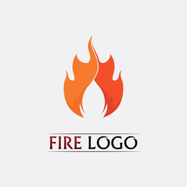 Fogo Chama Vetor Ilustração Design Modelo Abstrato Logotipo Fogo Vetor — Vetor de Stock