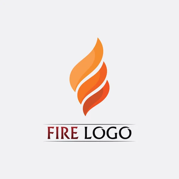 Fuego Llama Vector Ilustración Diseño Plantilla Logotipo Abstracto Fuego Vector — Vector de stock