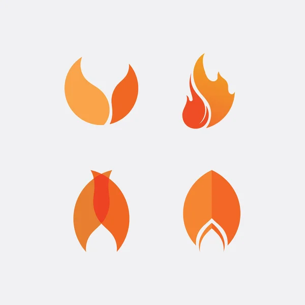 Feuer Flammenvektor Illustration Design Vorlage Abstraktes Logo Feuer Und Vektor — Stockvektor