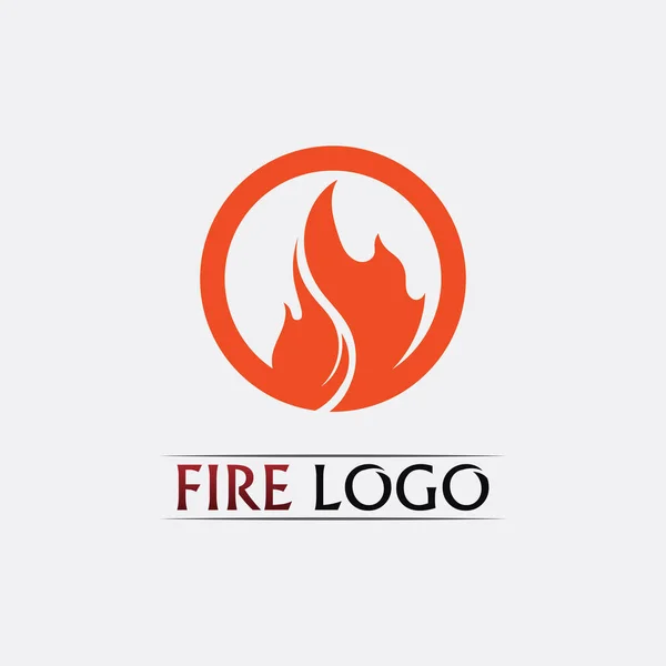 Векторная Иллюстрация Огненного Пламени Шаблон Абстрактного Логотипа Огонь Вектор — стоковый вектор
