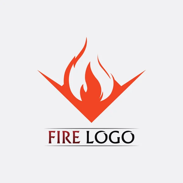 Fire Plamen Vektor Ilustrace Design Šablona Abstraktní Logo Oheň Vektor — Stockový vektor