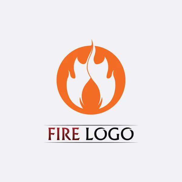 Fuego Llama Vector Ilustración Diseño Plantilla Logotipo Abstracto Fuego Vector — Archivo Imágenes Vectoriales