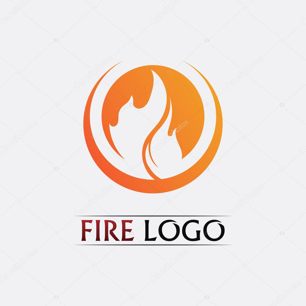 Fire flame vector illustration design template abstract logo fire and vector